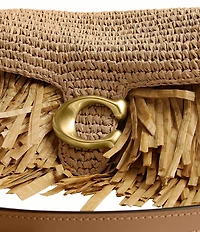 COACH Tabby 26 Straw Fringe Shoulder Bag