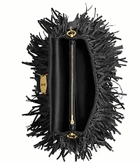 COACH Tabby 26 Straw Fringe Shoulder Bag