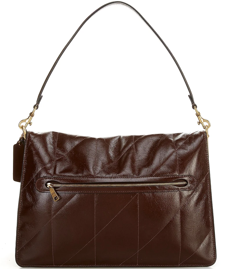 COACH Tabby 35 Quilted Glazed Leather Chain Crossbody Bag