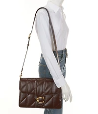 COACH Tabby 35 Quilted Glazed Leather Chain Crossbody Bag