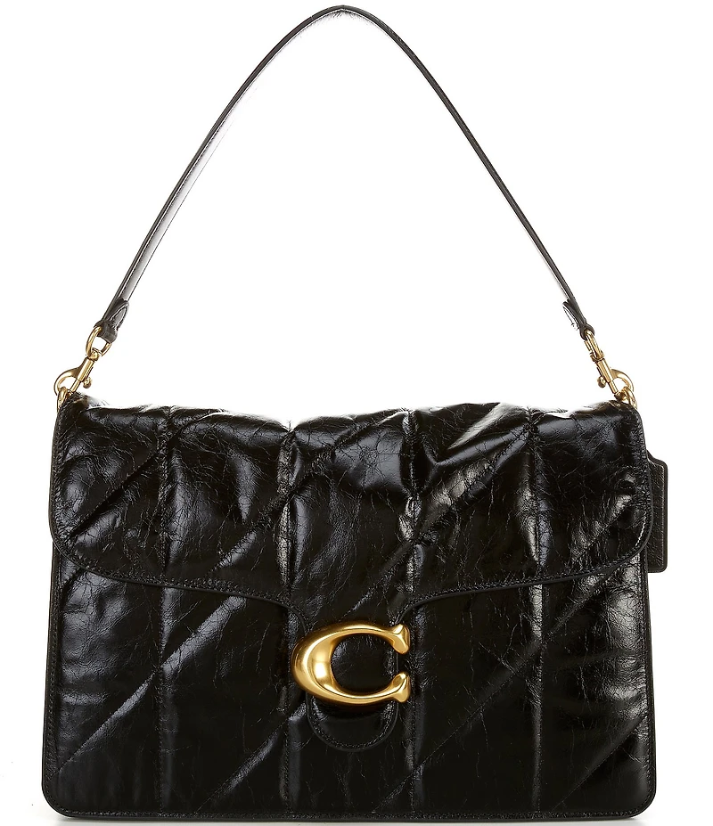 COACH Tabby 35 Quilted Glazed Leather Chain Crossbody Bag
