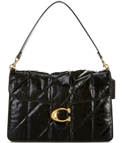 COACH Tabby 35 Quilted Glazed Leather Chain Crossbody Bag