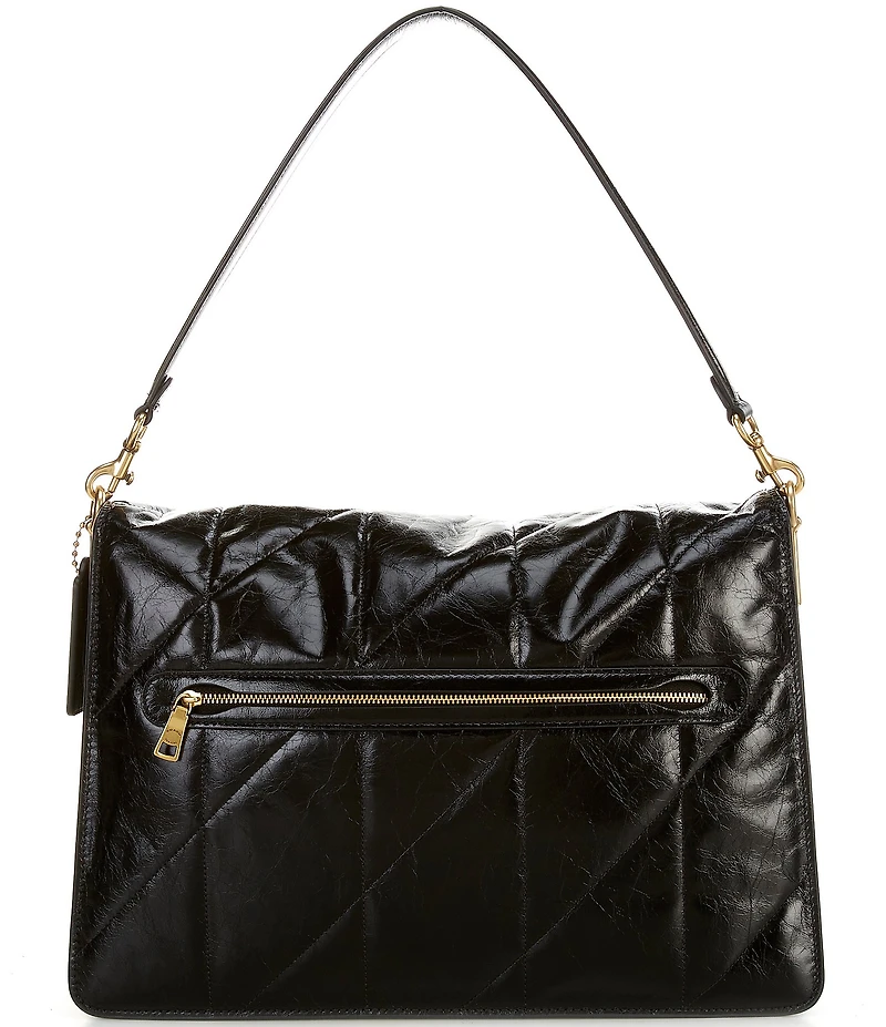 COACH Tabby 35 Quilted Glazed Leather Chain Crossbody Bag