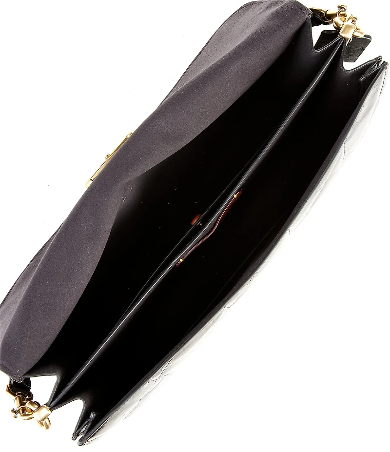 COACH Tabby 35 Quilted Glazed Leather Chain Crossbody Bag