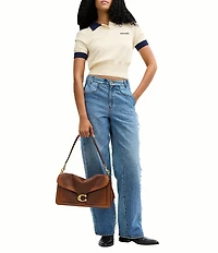 COACH Tabby 36 Loved Leather Shoulder Bag