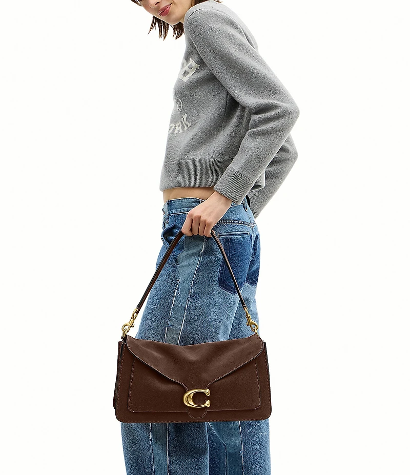 COACH Tabby 36 Suede Oversized Shoulder Bag