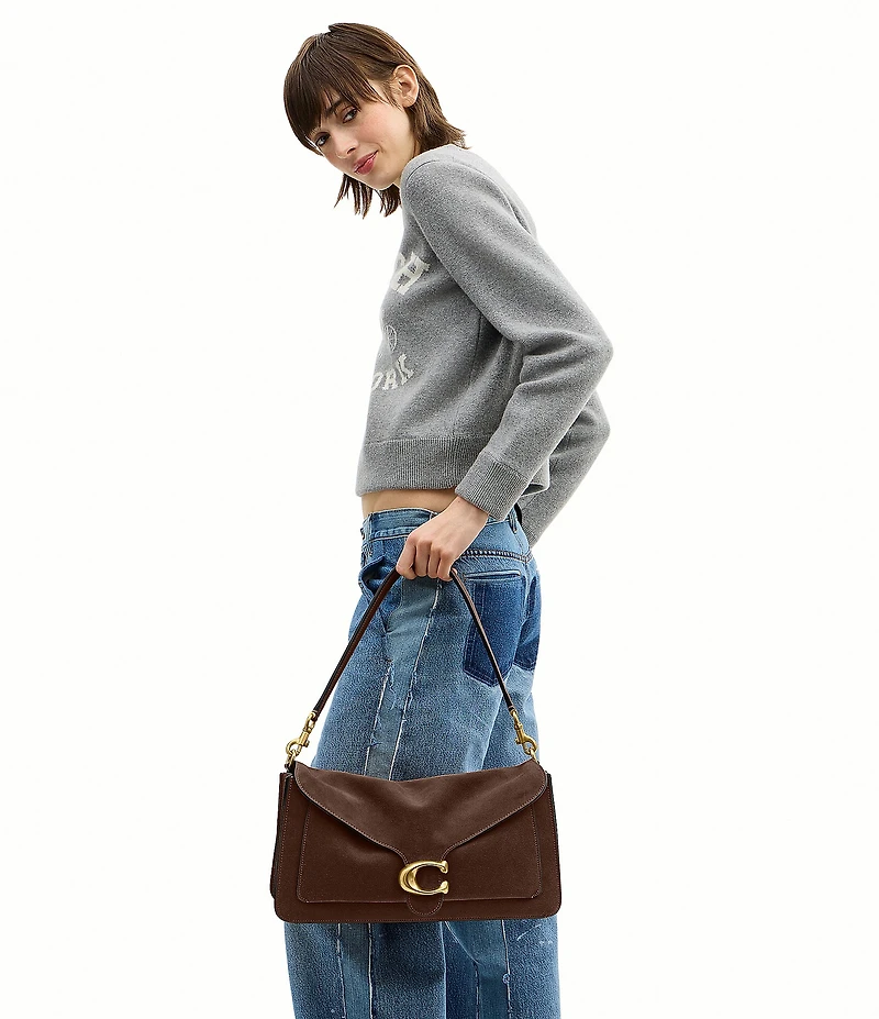 COACH Tabby 36 Suede Oversized Shoulder Bag