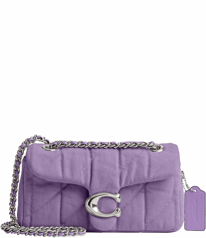 COACH Tabby Denim Quilted Convertible Shoulder Bag