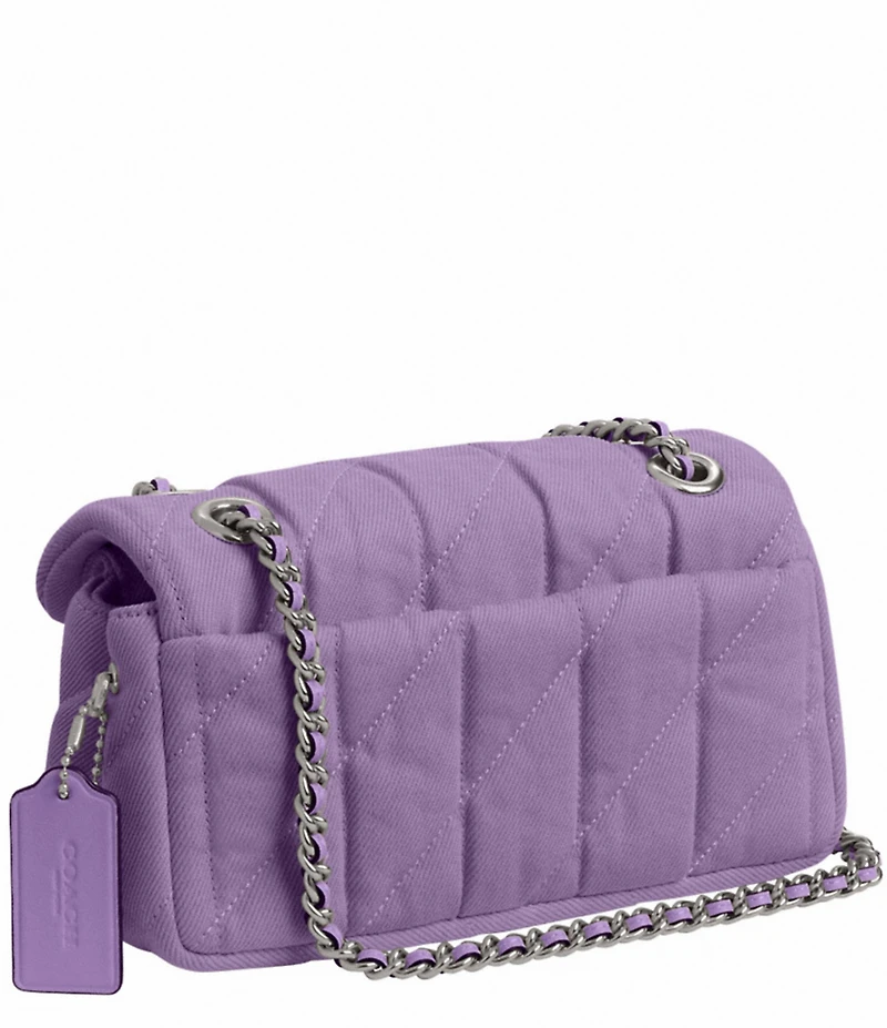 COACH Tabby Denim Quilted Convertible Shoulder Bag