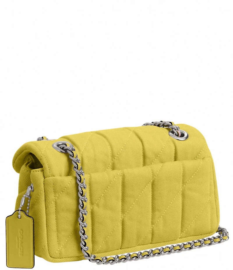 COACH Tabby Denim Quilted Convertible Shoulder Bag