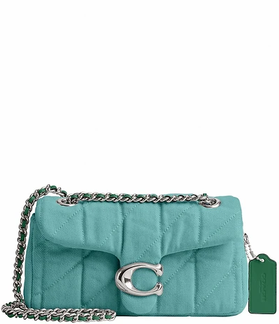 COACH Tabby Colorful Denim Quilted Shoulder Bag