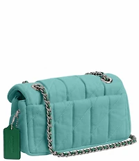 COACH Tabby Denim Quilted Convertible Shoulder Bag
