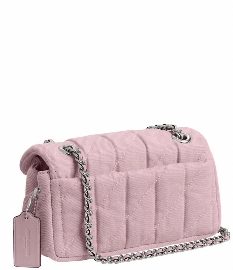 COACH Tabby Denim Quilted Convertible Shoulder Bag