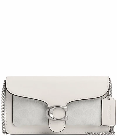 COACH Tabby Signature Canvas Chain Crossbody Wristlet