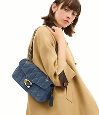COACH Tabby Suede Convertible Shoulder Bag 26 with Quilting