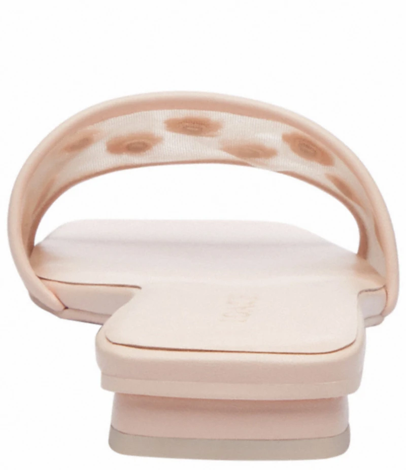COACH Tea Rose Mesh Slide Sandals