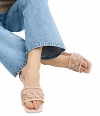 COACH Tea Rose Mesh Slide Sandals