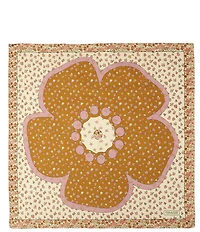 COACH Tea Rose Multi Floral Silk Square Scarf