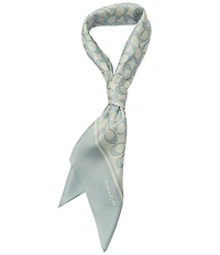 COACH Textured Signature C Printed Silk Square Scarf