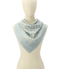 COACH Textured Signature C Printed Silk Square Scarf