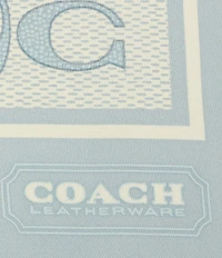 COACH Textured Signature C Printed Silk Square Scarf