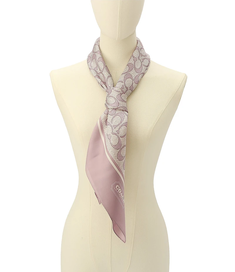 COACH Textured Signature C Square Scarf