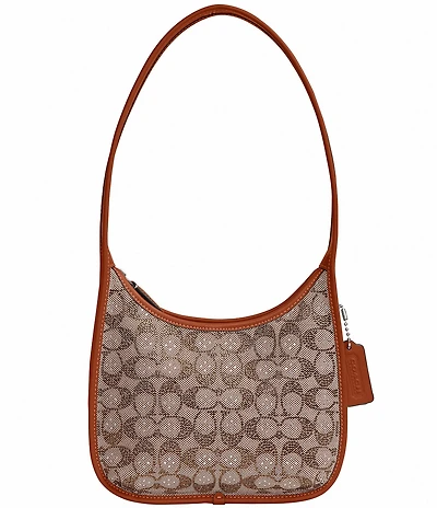 COACH The Coach Originals Curve Zip Shoulder Bag In Signature Crystal Jacquard