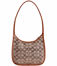 COACH The Coach Originals Curve Zip Shoulder Bag In Signature Crystal Jacquard