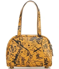 COACH The Coach Originals Graffiti Print Twin Turn-Lock Satchel Bag 20