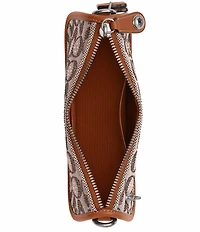 COACH The Coach Originals Swinger 20 In Crystal Signature Jacquard Contrast Trim Shoulder Bag