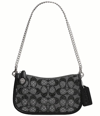 COACH The Coach Originals Swinger 20 Crystal Signature Jacquard Shoulder Bag