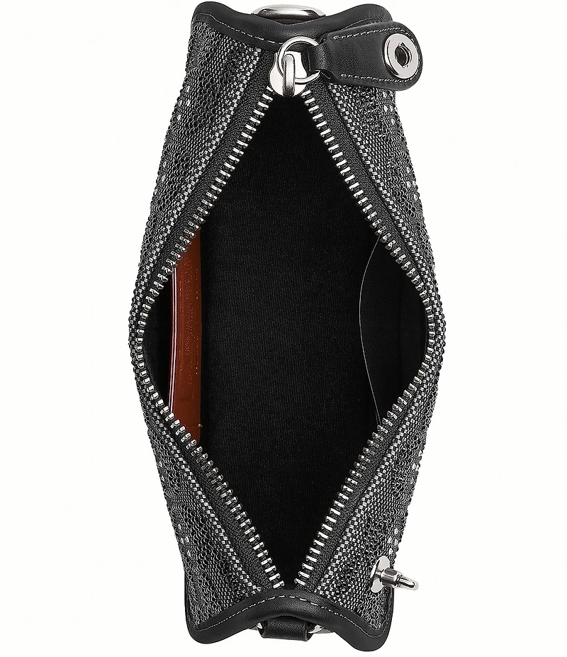 COACH The Coach Originals Swinger Crystal Signature Jacquard Chain Shoulder Bag 20