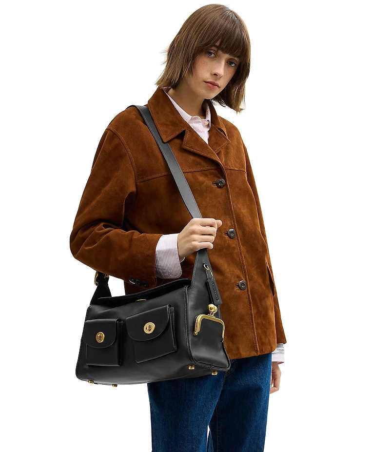 COACH The Coach Originals Turnlock Haversack Leather Shoulder Bag