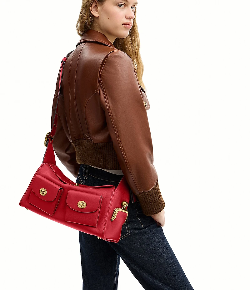COACH The Coach Originals Turnlock Haversack Leather Shoulder Bag