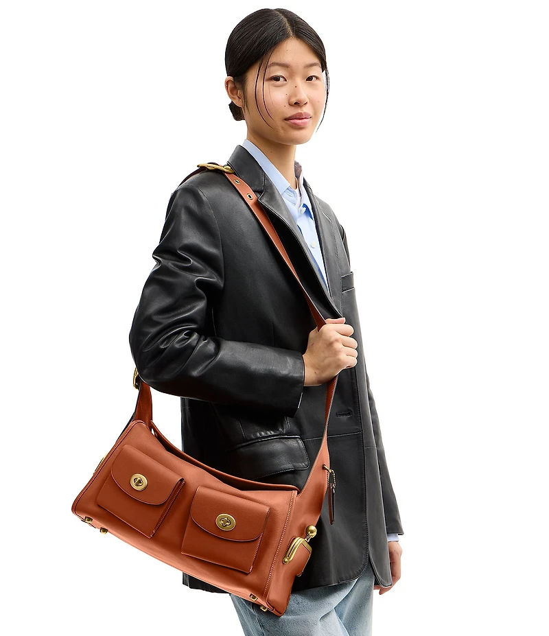 COACH The Coach Originals Turnlock Haversack Leather Shoulder Bag