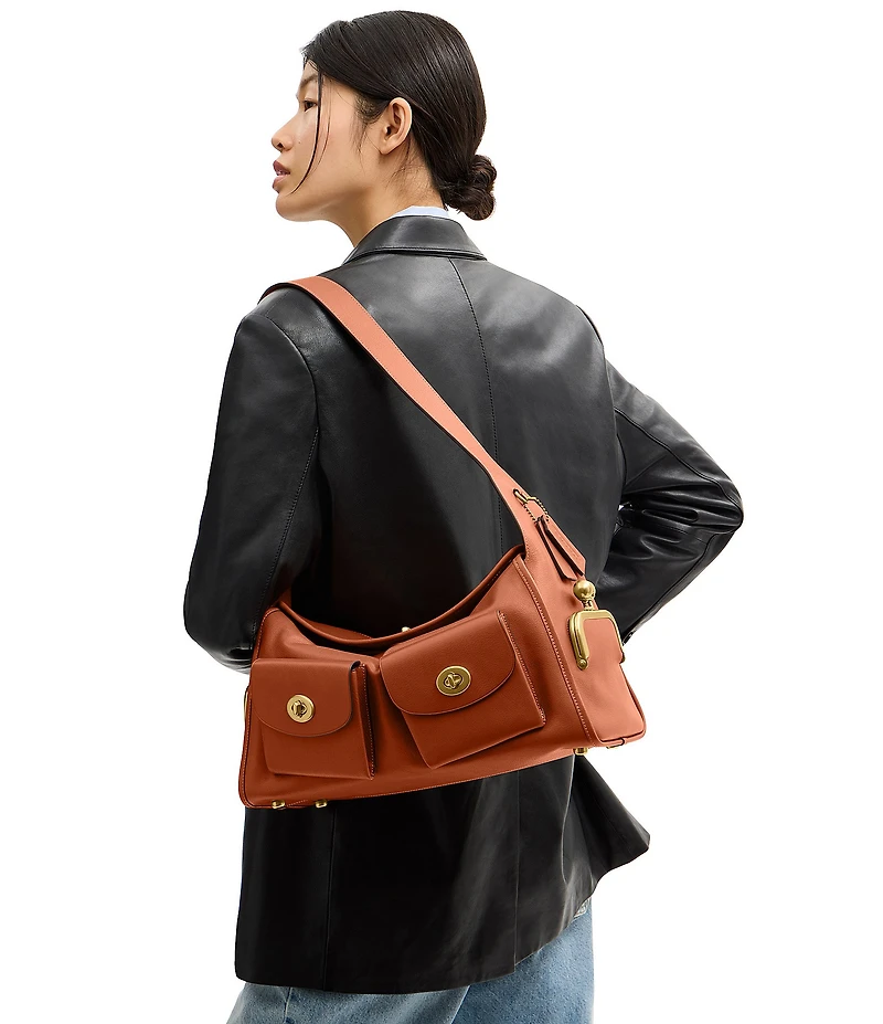 COACH The Coach Originals Turnlock Haversack Leather Shoulder Bag