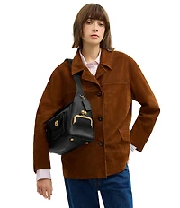 COACH The Coach Originals Turnlock Haversack Leather Shoulder Bag