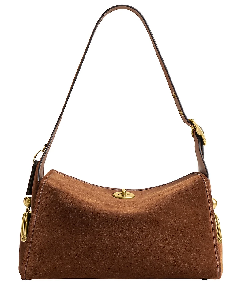COACH The Coach Originals Turnlock Haversack Suede Shoulder Bag