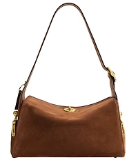 COACH The Coach Originals Turnlock Haversack Suede Shoulder Bag