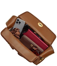 COACH The Coach Originals Turnlock Haversack Suede Shoulder Bag