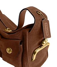 COACH The Coach Originals Turnlock Haversack Suede Shoulder Bag