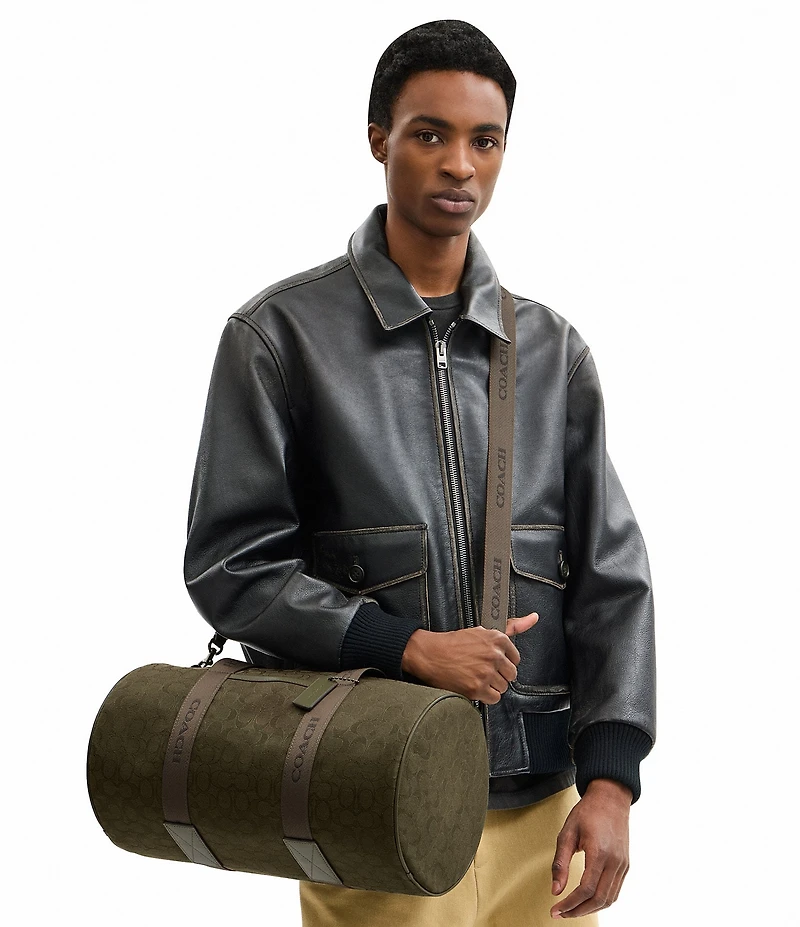 COACH Theo Signature Jacquard Duffle Bag