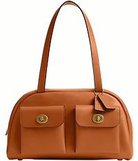COACH Twin Turn Lock Cargo Pockets Satchel Bag