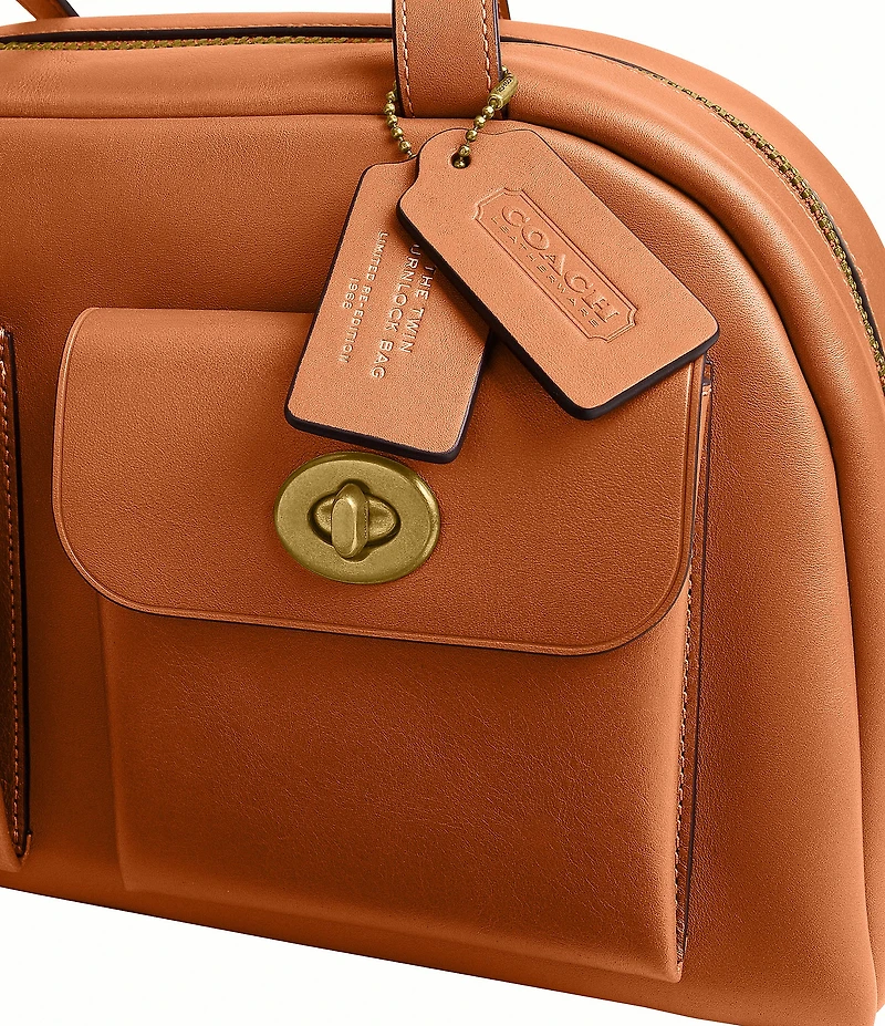 COACH Twin Turn Lock Cargo Pockets Satchel Bag