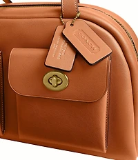 COACH Twin Turn Lock Cargo Pockets Satchel Bag