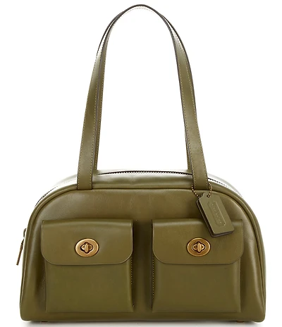 COACH Twin Turn Lock Cargo Pockets Satchel Bag