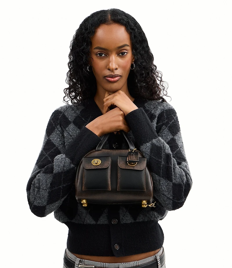 COACH Twin Turnlock Bag 20 Loved Leather