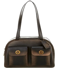 COACH Twin Turnlock Loved Leather Shoulder Bag