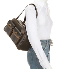 COACH Twin Turnlock Loved Leather Shoulder Bag