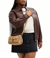 COACH Twin Turnlock Suede Waverly Shoulder Bag